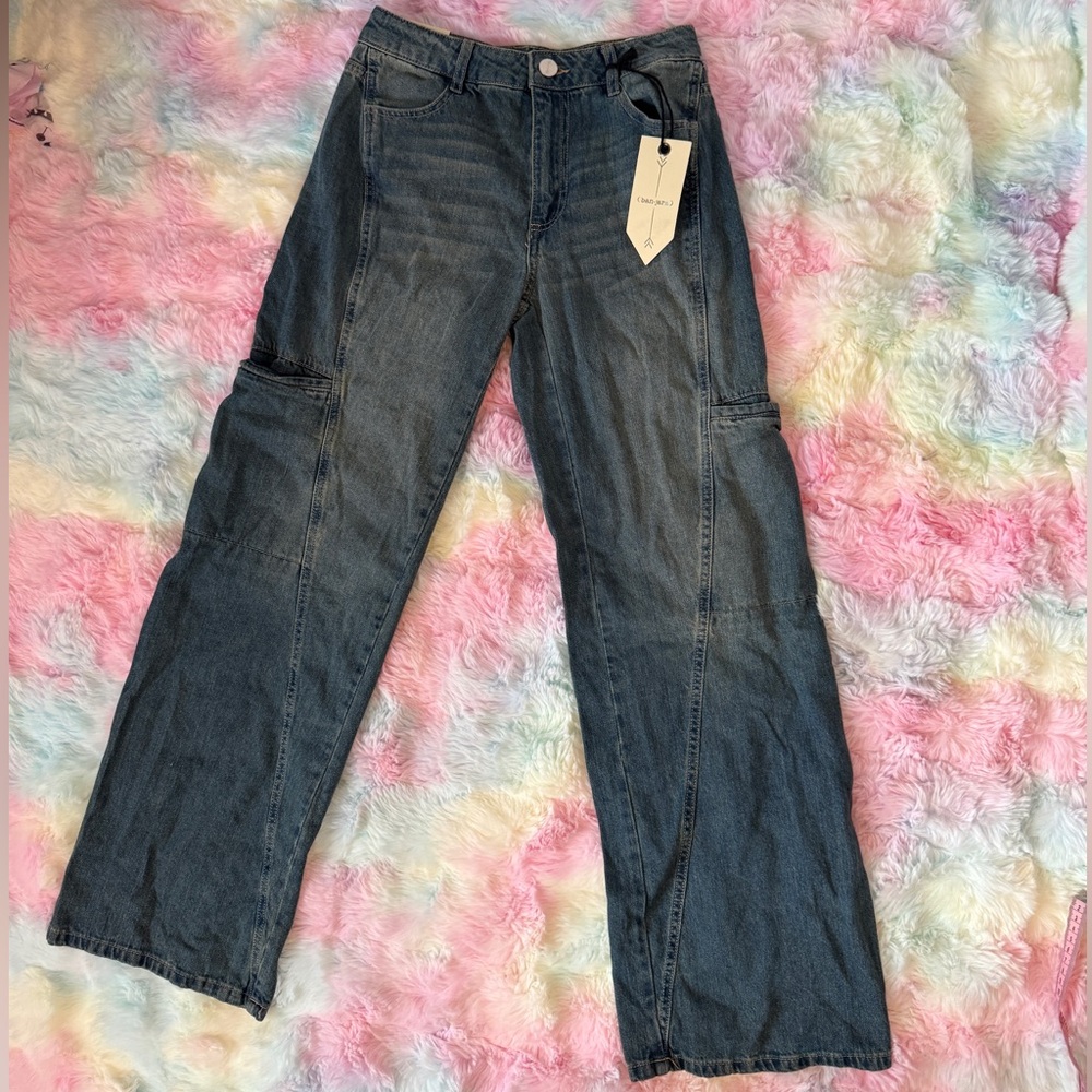 ❤️‍🔥NWT BANJARA Elegant Blue cargo Wide Leg Jeans